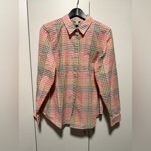 L.L. Bean seersucker Checkered Shirt.